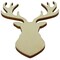 Unfinished Wooden Buck Deer Shape Cutout DIY Craft 4.7 Inches